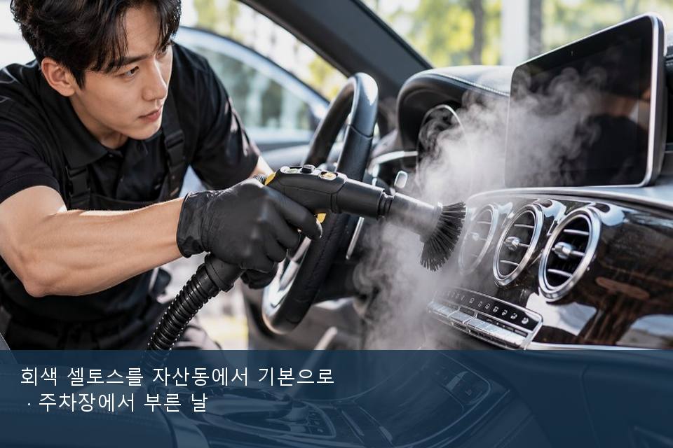회색 셀토스를 자산동에서 기본으로 · 주차장에서 부른 날